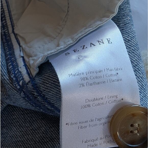 Sezane Jona Blue Denim Button Front A-line Midi Skirt, Size EU42/XL - Picture 7 of 8